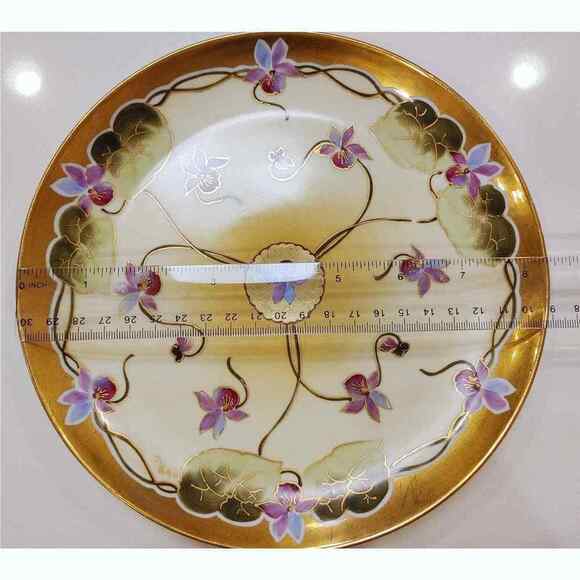 Antique Gold Orchid France GDA J.H.S. Co. Stouffer Hand Painted 1900's - Picture 8 of 10